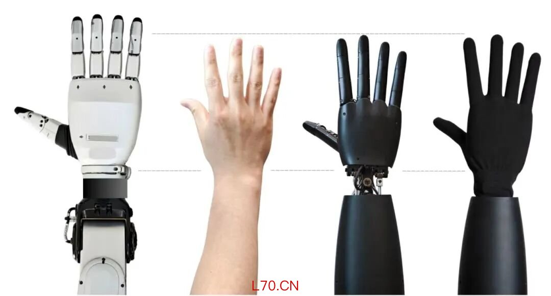 小米仿生手新旧版本对比，左一为旧版本（图源：小米）