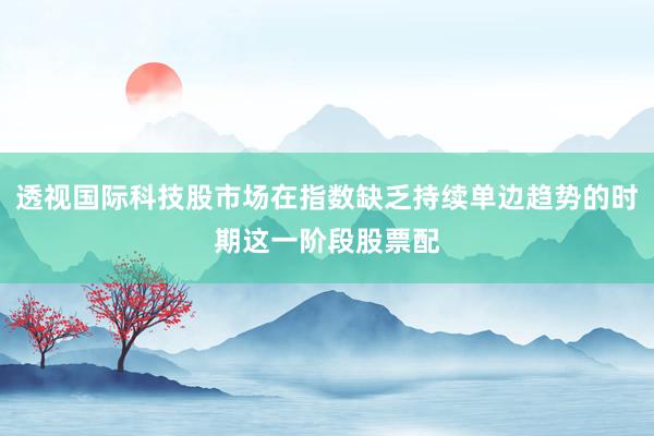 透视国际科技股市场在指数缺乏持续单边趋势的时期这一阶段股票配