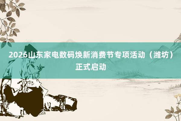 2026山东家电数码焕新消费节专项活动（潍坊）正式启动