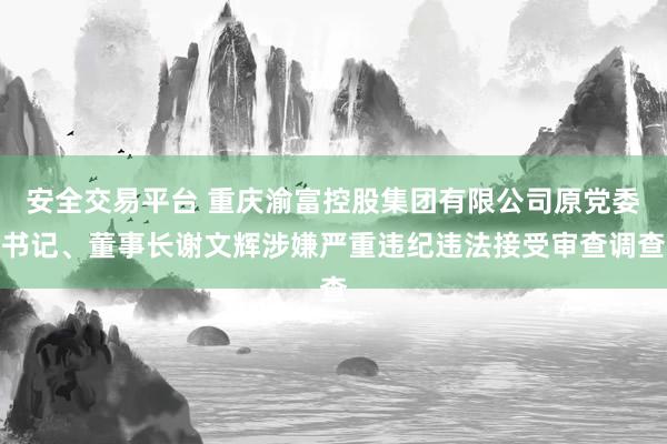 安全交易平台 重庆渝富控股集团有限公司原党委书记、董事长谢文辉涉嫌严重违纪违法接受审查调查