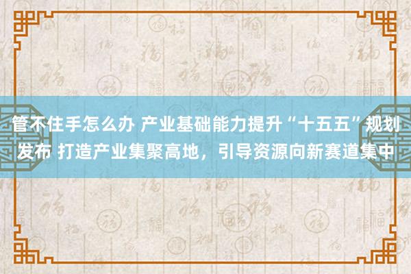 管不住手怎么办 产业基础能力提升“十五五”规划发布 打造产业集聚高地,引导资源向新赛道集中